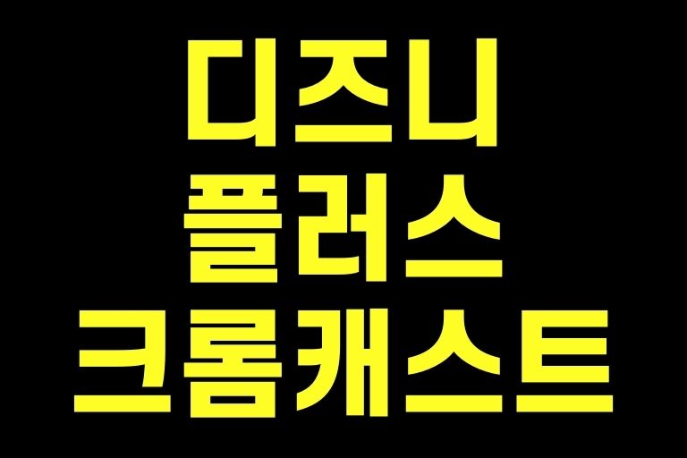 디즈니 플러스 크롬캐스트