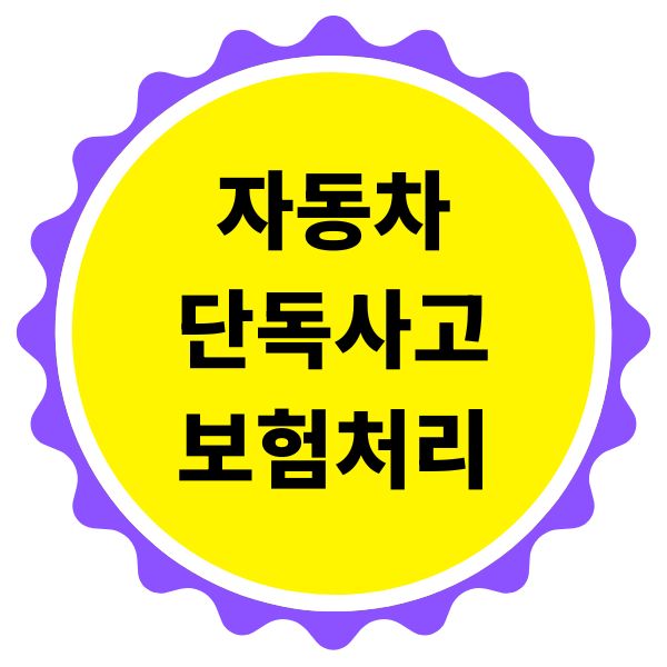 자동차 단독사고 보험처리와 자차처리